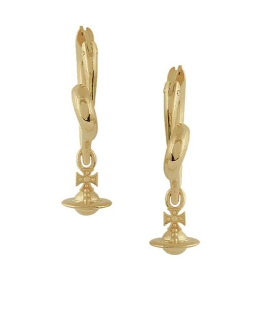 Vivienne Westwood Metallic Emily Heart-Hoop Earrings