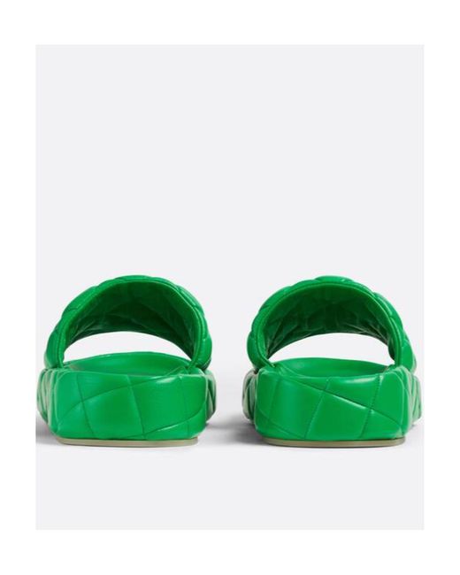 Bottega Veneta Green Quilted Open-Toe Sandals for men