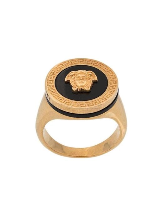 Versace Metallic Medusa Ring for men
