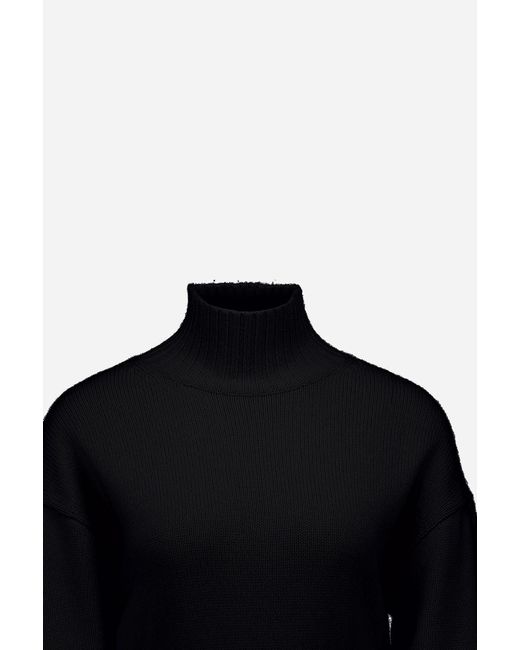 Allude Black Boat-Neck Jumper