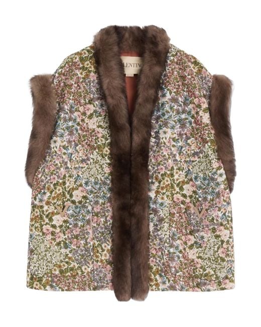Valentino Brown Apres L'Hiver Fiorellini Waistcoat