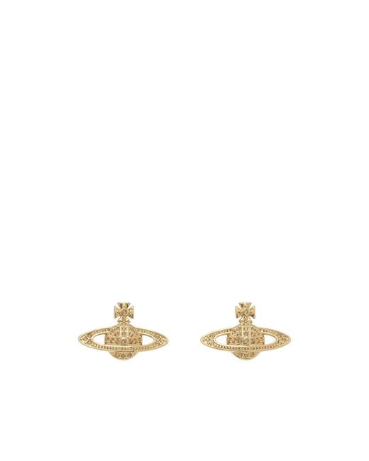 Vivienne Westwood Metallic Mini Orb Stud Earrings
