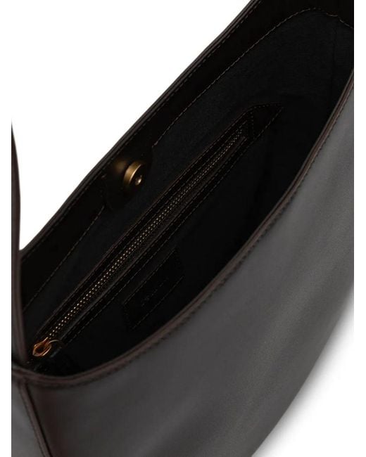 Sessun Black Leather Cross Body Bag