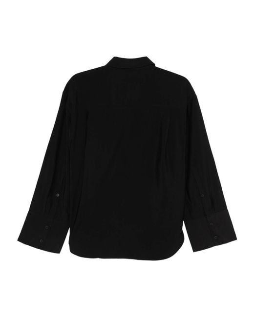 Closed Black Embroidered Shirt