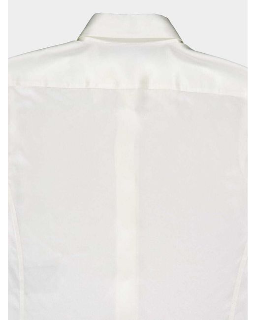 Tom Ford White Long-Sleeve Silk Shirt