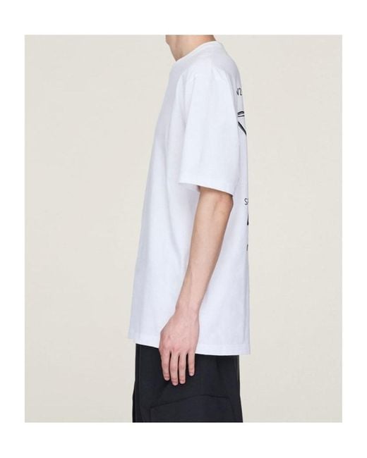 Y-3 White Short Sleeved T-Shirt for men
