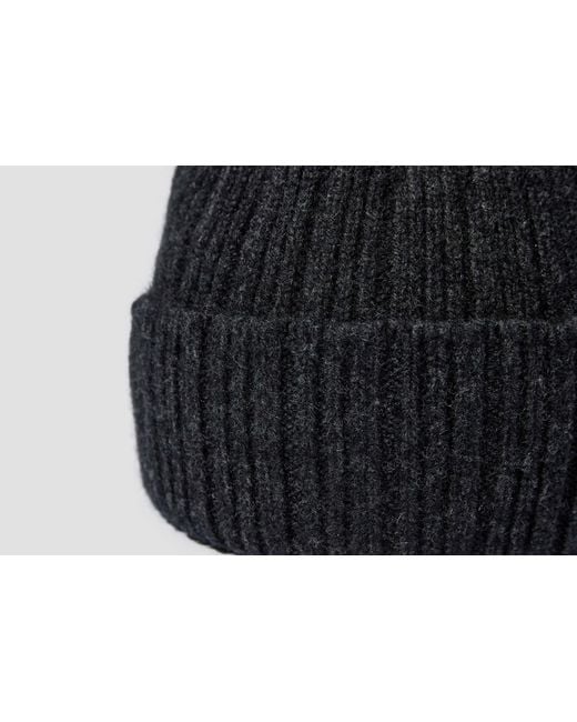 Drake's Black Flanged Hat for men