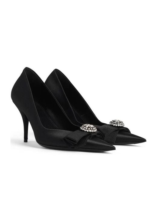 Balenciaga Black Avenue Palazzo Pointed-Toe Pumps