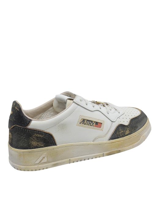 Autry Gray Super Vintage Panelled Sneakers for men