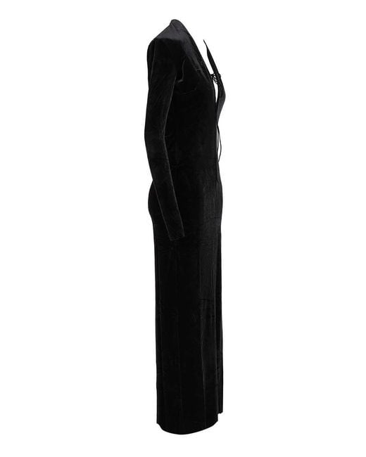 Amazuìn Black Lara Velvet Maxi Dress