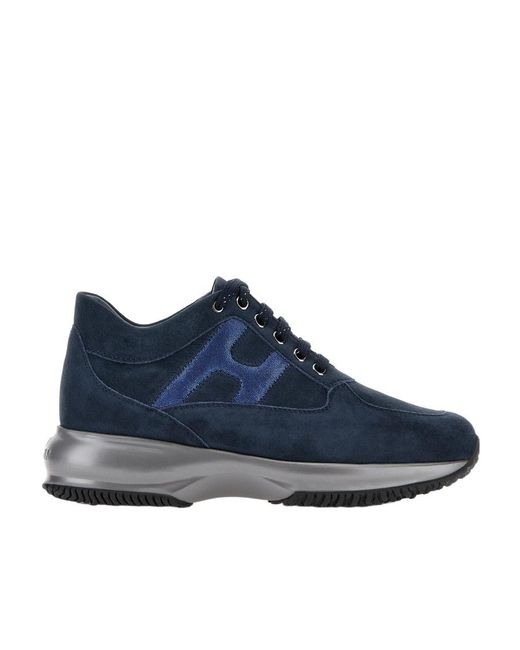 Hogan Blue Interactive Lace-Up Sneakers