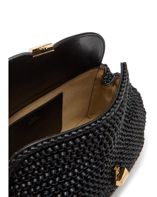 Totême Black Leather Clutch Bag