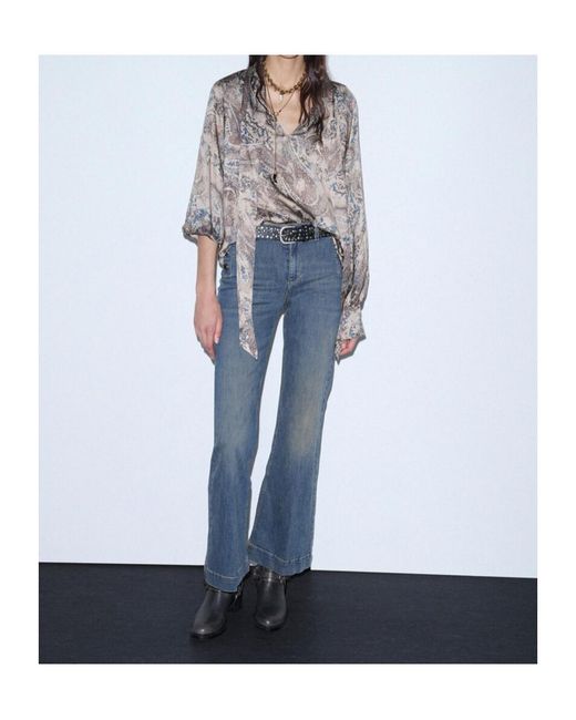 Liu Jo Blue Faded Flared Jeans