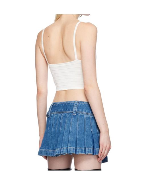 Dion Lee Blue Ventral Compact Cropped Top