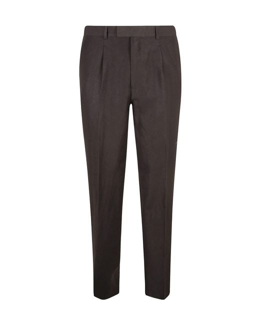 Zegna Gray Belt-Loop Casual Pants for men