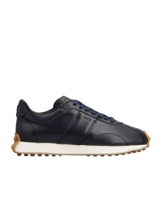 Tod's Blue Vintage Leather Sneakers for men