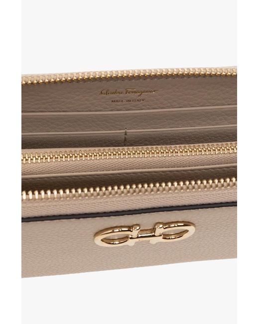 Ferragamo Natural Ferragamo Gancini Continental Wallets