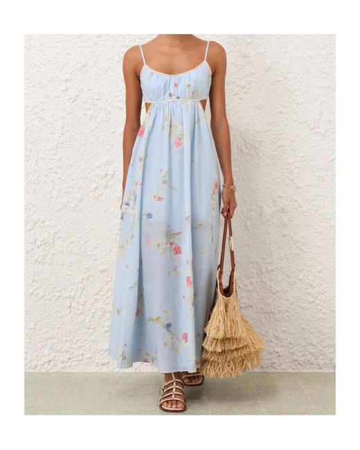 Zimmermann Blue Lucky Picnic Maxi Dress