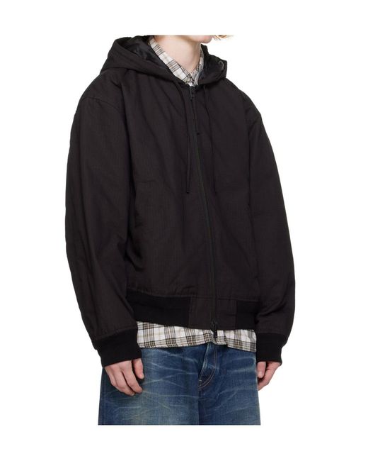 Acne Black Zippered Casual Jacket for men