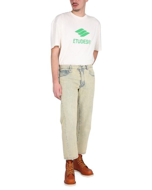 Etudes Studio Natural Études Studio Logo Patch Straight-Leg Jeans for men