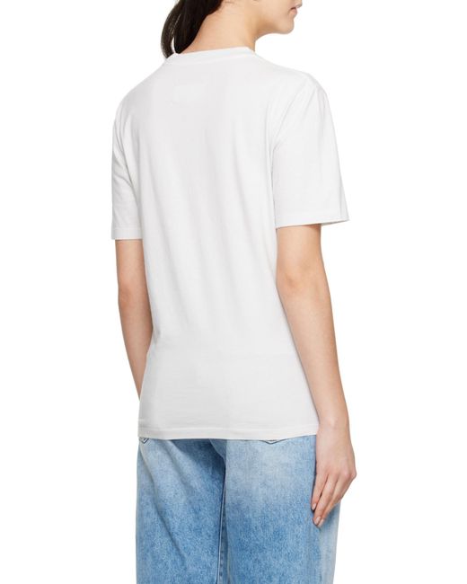 Maison Margiela White Short-Sleeved Crewneck T-Shirt for men