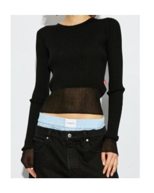 DIESEL Black M-Sleshs Crewneck Knitted Top