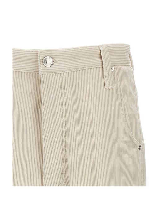 AMI Natural Corduroy Straight Trousers for men