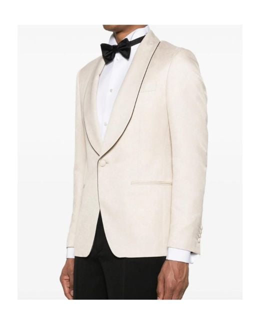 Lardini White Single-Breasted Blazer for men