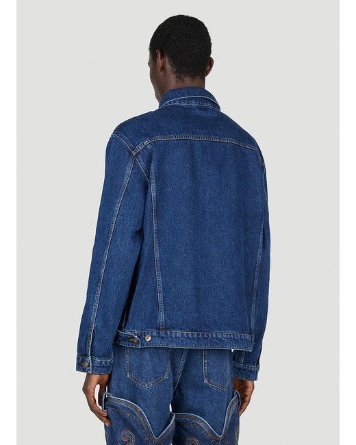 Y. Project Blue Classic Wire Denim Jacket for men