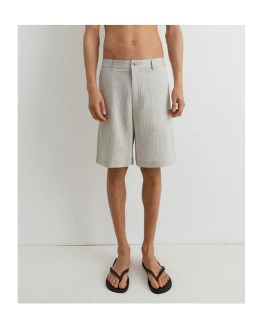 GIMAGUAS Gray Nicolas Pinstripe Shorts for men