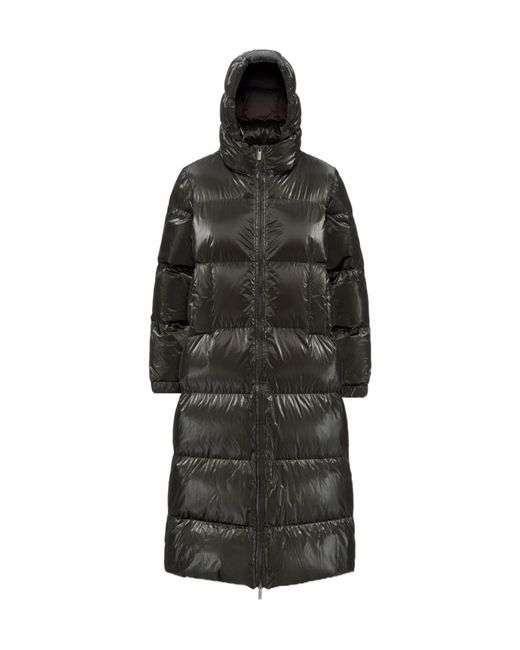 K-Way Black Hooded Quilted Down Jacket
