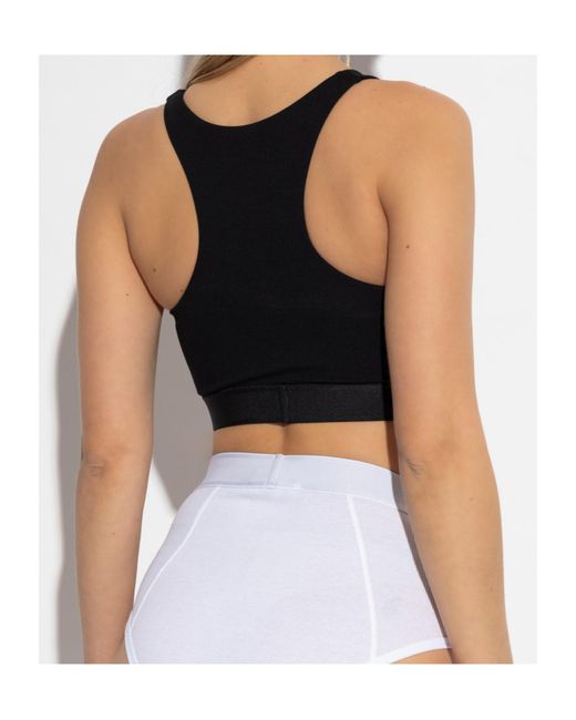 Versace Black Sleeveless Cropped Top
