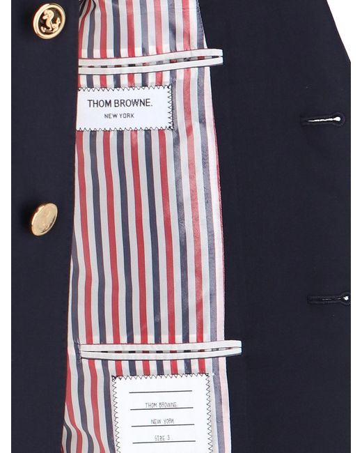 Thom Browne Blue 4-Bar Button-Up Sport Jacket for men