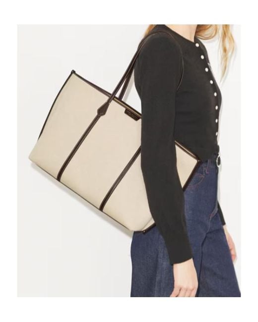 Tory Burch Natural Perry Shopper Bag