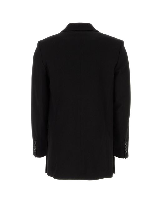 AMI Black Ami Double Breasted Sleeved Blazer for men