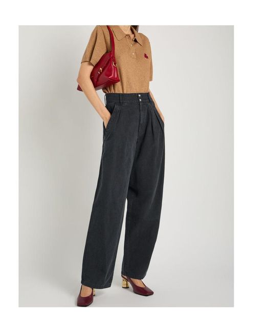 Isabel Marant Blue Nadine Wide-Leg Trousers