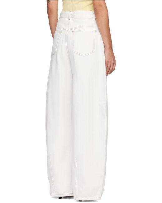 Jacquemus White The Ovalo De-Nîmes Denim Jeans