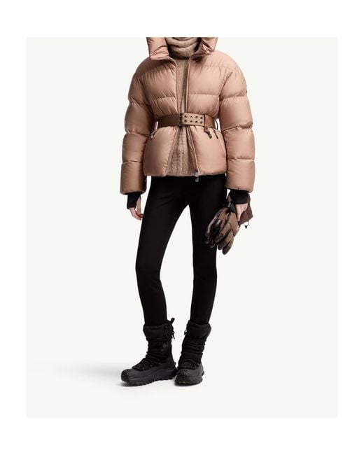 Moncler Pink Grenoble Nisene Zip-Up Belted Jacket