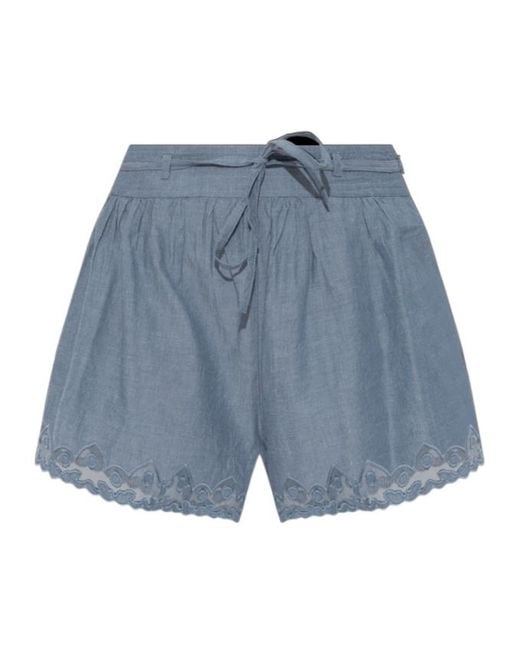 Ulla Johnson Blue Elowen Shorts