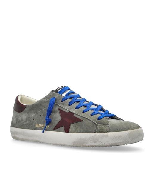 Golden Goose Deluxe Brand Blue Super Star Lace-Up Sneakers for men