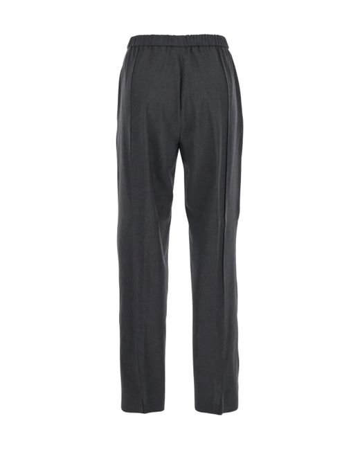 Fabiana Filippi Gray Elastic Waist Casual Pants