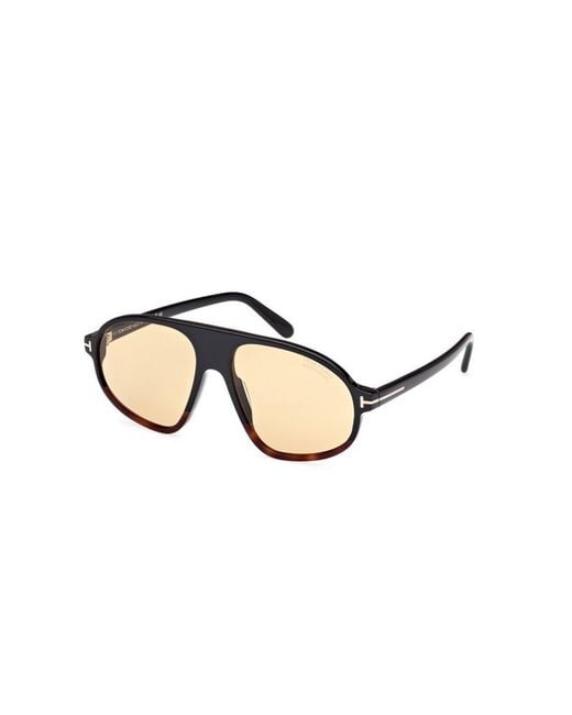Tom Ford Metallic Eyewear Pilot-Frame Sunglasses for men