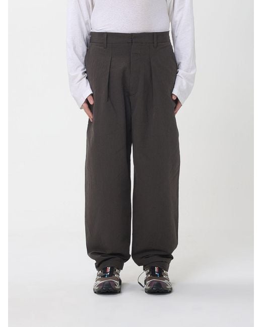RANRA Gray Pleated Relaxed Pants for men