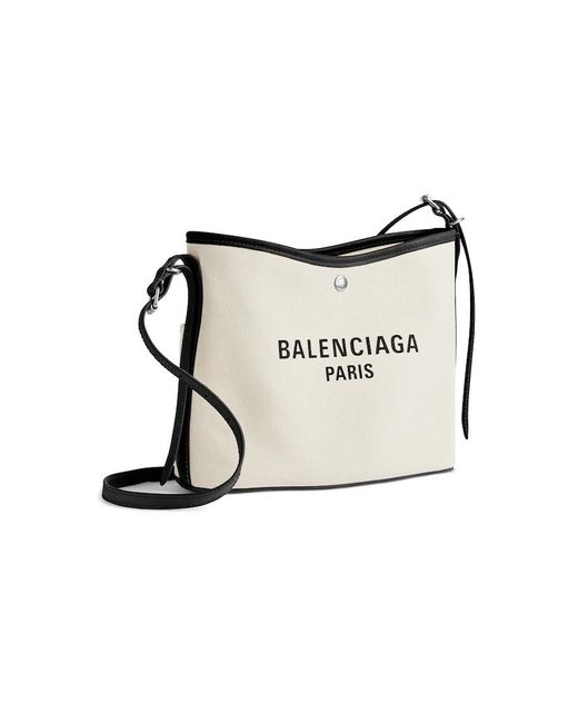 Balenciaga White Biarritz Small Bucket Bag