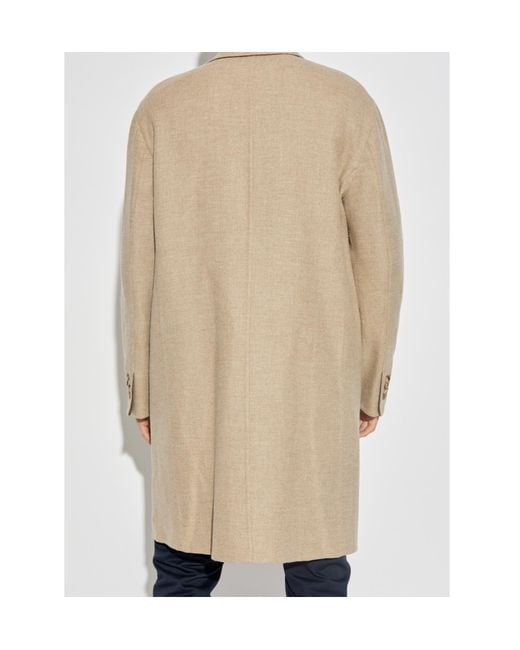 Etro Natural Single-Breasted Coat for men