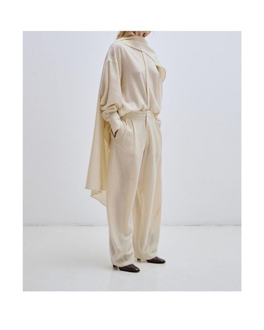 DARKPARK Natural Casual Trousers With Belt Loops