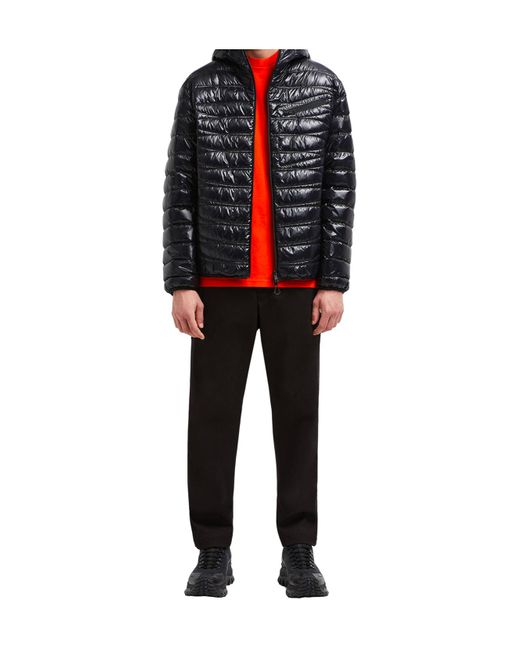Moncler Black Mid-Rise Straight Leg Trousers for men
