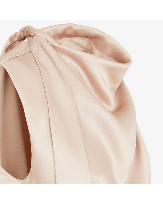 Fendi Natural Tied-Bow Sleeveless Maxi Dress