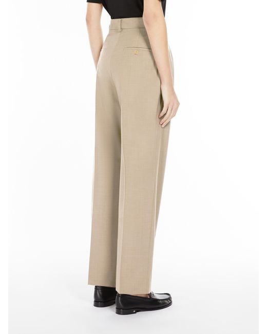 Max Mara Natural Pleat Detailed Tapered Trousers