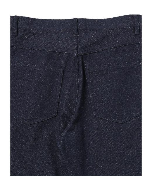 Auralee Blue Wide-Leg Casual Trousers for men